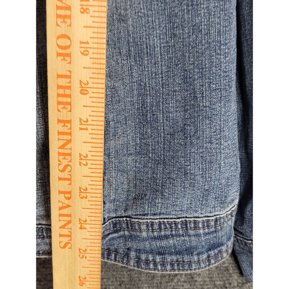 Dressbarn Denim Jacket Women's 2X Blue Sequin Embellished Jean Coat Cottagecore - Picture 4 of 10